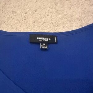 Premise Women’s Royal Blue Tunic Top - 1X